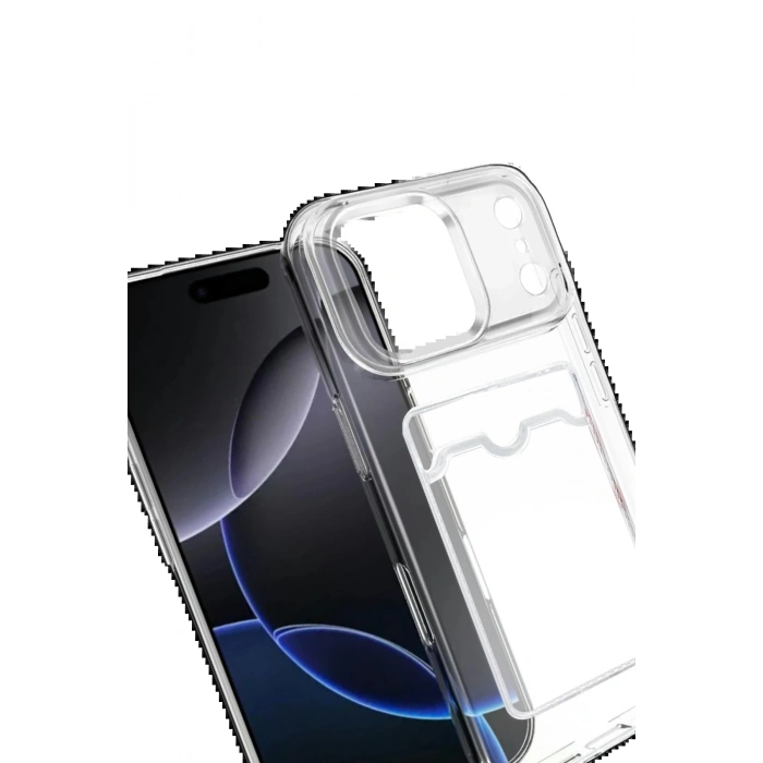 CPT90 Apple iPhone 17 Pro Kart Şeffaf Silikon - Şeffaf