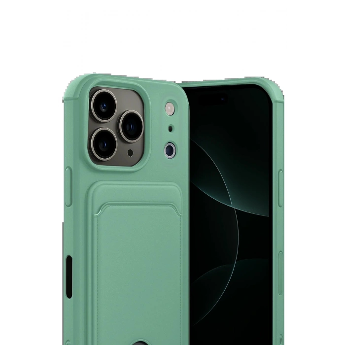 CPT90 Apple iPhone 17 Pro Max Kelvin Kartvizitli Silikon - Açık Yeşil