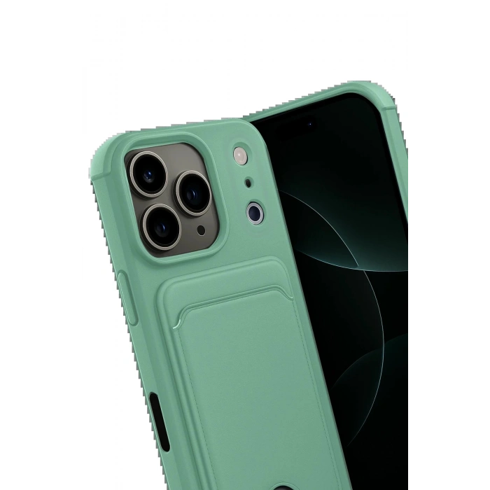 CPT90 Apple iPhone 17 Pro Max Kelvin Kartvizitli Silikon - Açık Yeşil