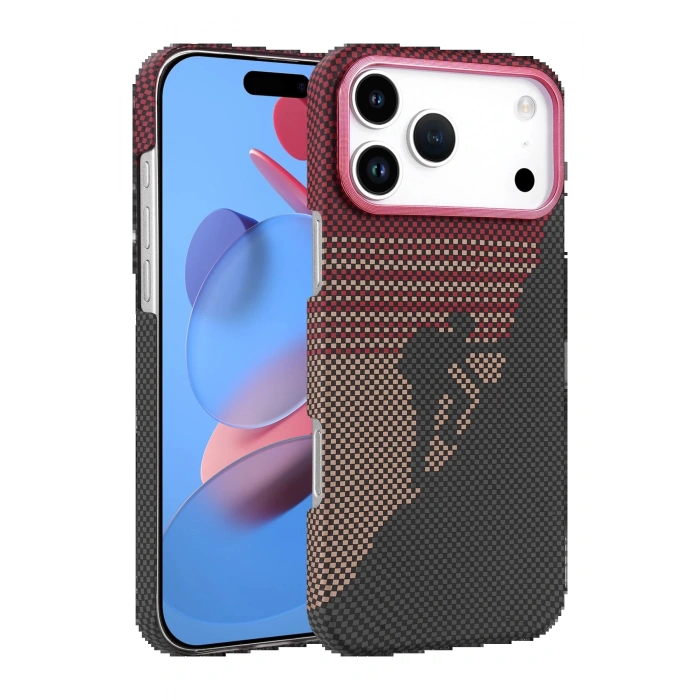 CPT90 Apple iPhone 17 Pro Max Vega Magsafe Kapak - Kırmızı