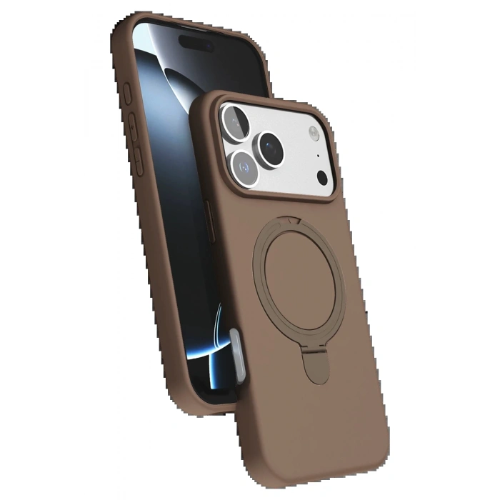 CPT90 Apple iPhone 17 Pro Regal Magsafe Standlı Kapak - Çöl Titanyum