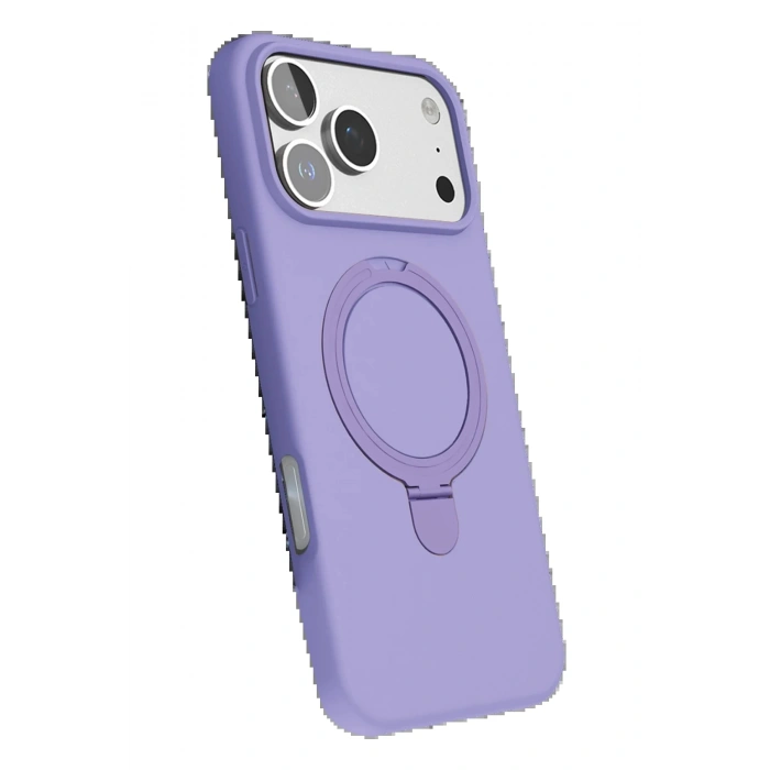 CPT90 Apple iPhone 17 Pro Regal Magsafe Standlı Kapak - Lila