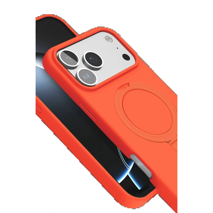 CPT90 Apple iPhone 17 Pro Regal Magsafe Standlı Kapak - Turuncu