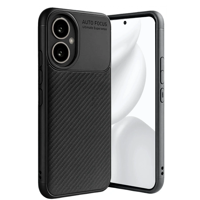 CPT90 Honor 400 Kılıf Auto Focus Karbon Kapak - Siyah