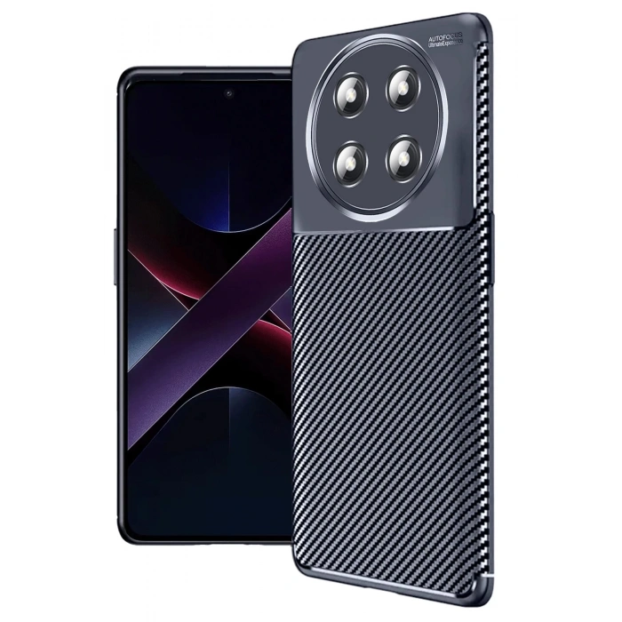 CPT90 Honor Magic 7 Lite Kılıf Auto Focus Karbon Kapak - Lacivert