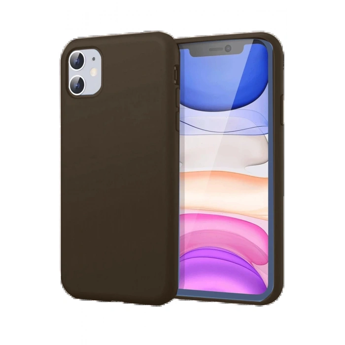 CPT90 iPhone 11 Kılıf First Silikon - Kahverengi
