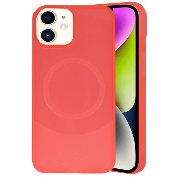 CPT90 iPhone 11 Kılıf Maya Karbon Kapak - Kırmızı