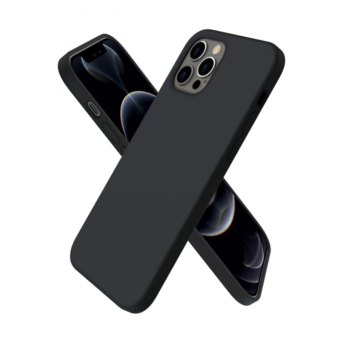CPT90 iPhone 12 Pro Kılıf First Silikon - Siyah