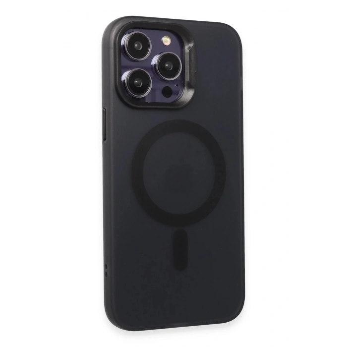 CPT90 iPhone 13 Pro Max Kılıf Mateks Magsafe Kapak - Siyah