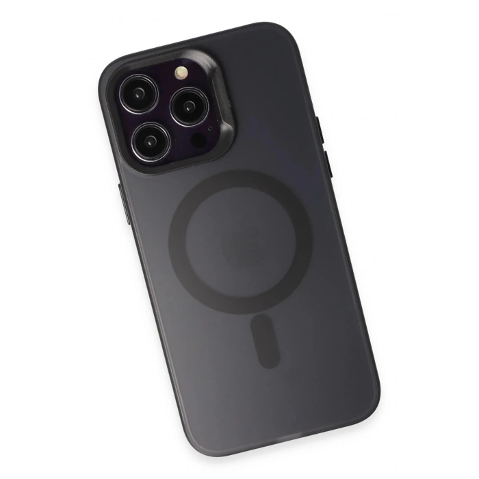 CPT90 iPhone 13 Pro Max Kılıf Mateks Magsafe Kapak - Siyah