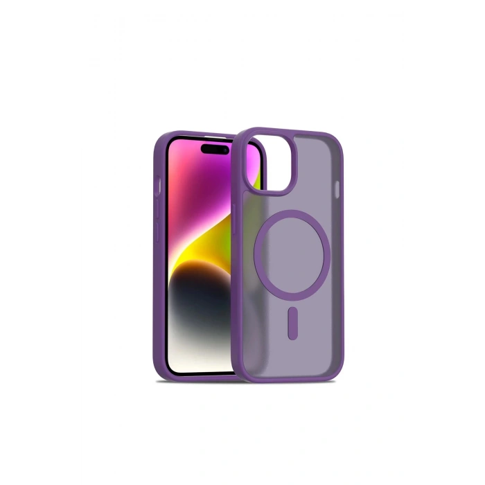 CPT90 iPhone 14 Jota Magsafe Kapak - Derin Mor