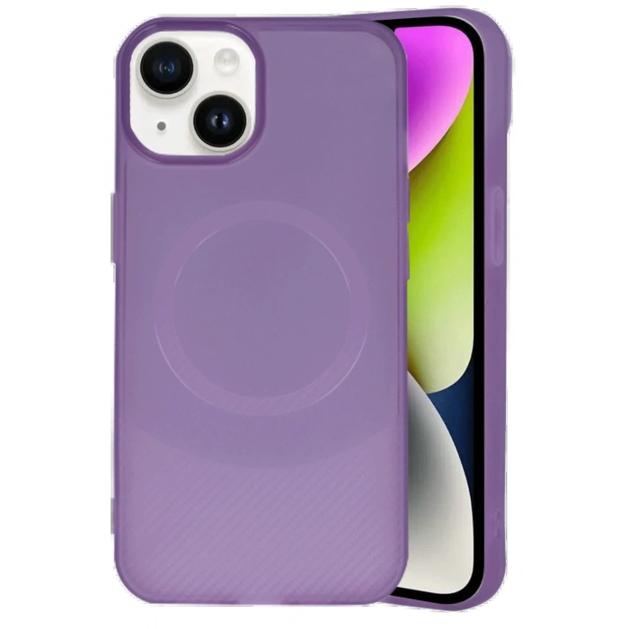 CPT90 iPhone 14 Kılıf Maya Karbon Kapak - Mürdüm