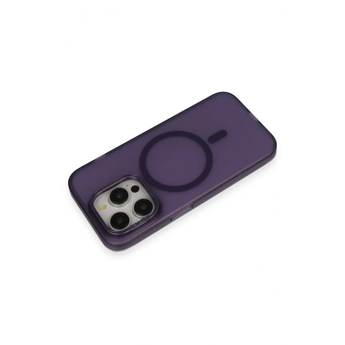 CPT90 iPhone 14 Pro Frost Standlı Magsafe Kapak - Derin Mor