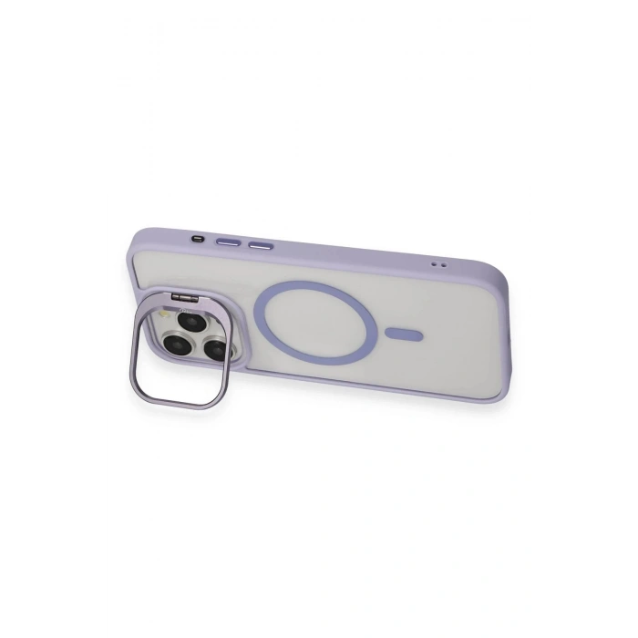 CPT90 iPhone 14 Pro Kılıf Roblox Lens Magsafe Standlı Kapak - Mor