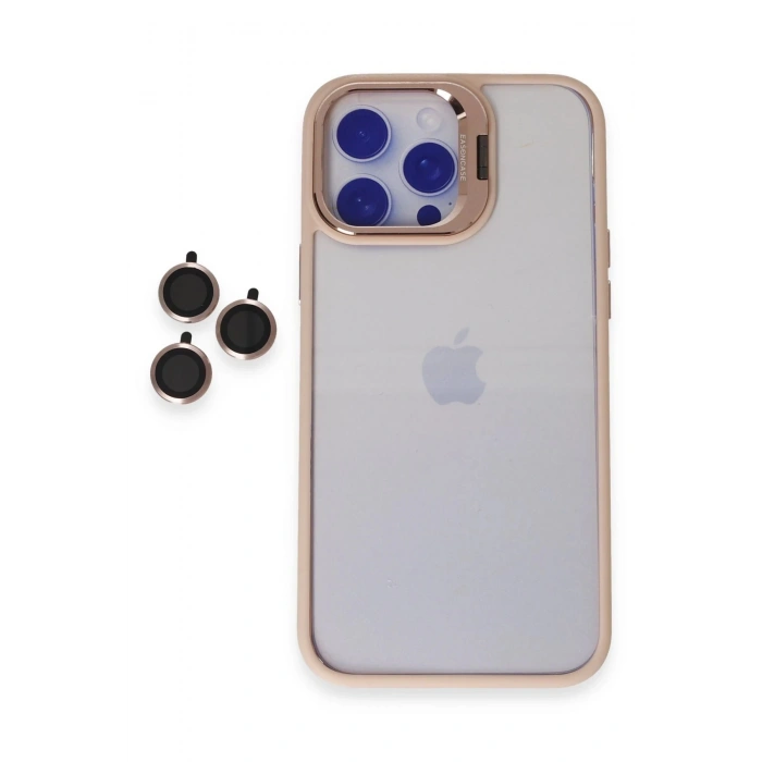 CPT90 iPhone 14 Pro Kılıf Roblox Lens Standlı Kapak - Pudra