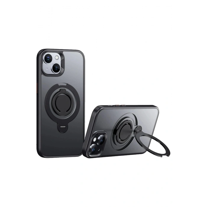 CPT90 iPhone 15 Avatar 360 Dönen Magsafe Kapak - Siyah