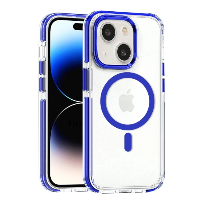 CPT90 iPhone 15 Bella Magsafe Kapak - Mavi