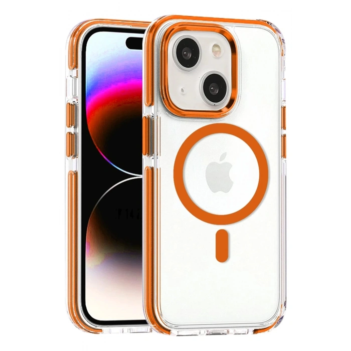 CPT90 iPhone 15 Bella Magsafe Kapak - Turuncu