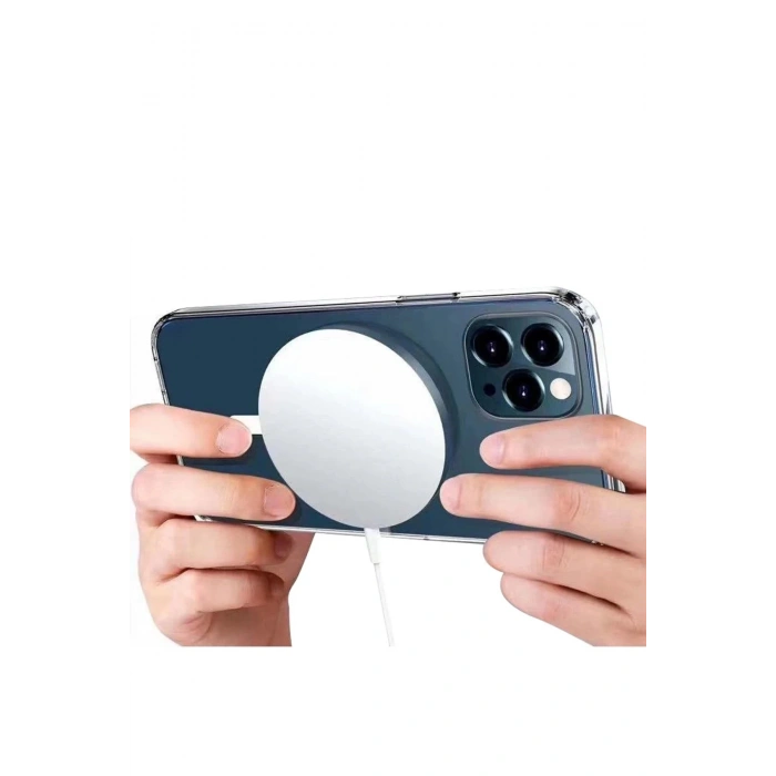 CPT90 iPhone 15 Plus Kılıf Pc Real Magsafe Kapak - Şeffaf