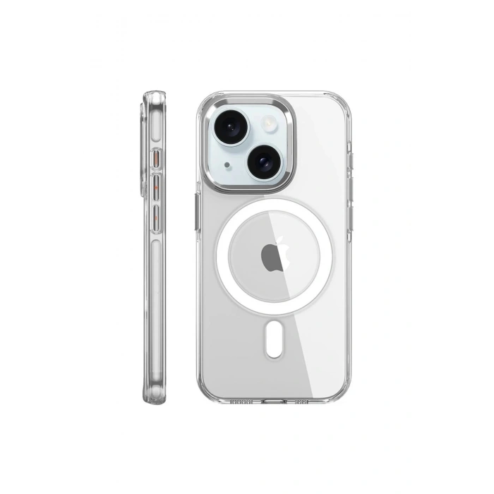 CPT90 iPhone 15 Pro Kılıf Crystal Magsafe Kapak - Şeffaf