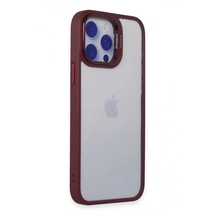 CPT90 iPhone 15 Pro Kılıf Roblox Lens Standlı Kapak - Bordo