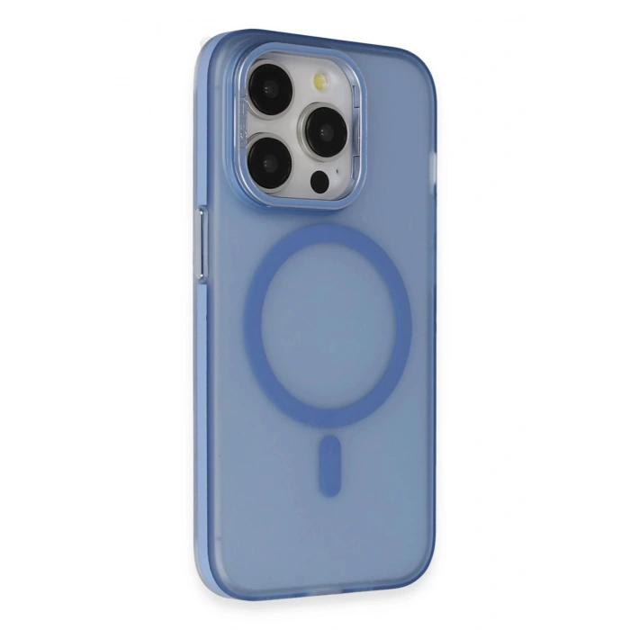 CPT90 iPhone 15 Pro Max Frost Standlı Magsafe Kapak - Sierra Blue