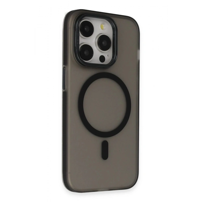 CPT90 iPhone 15 Pro Max Frost Standlı Magsafe Kapak - Siyah