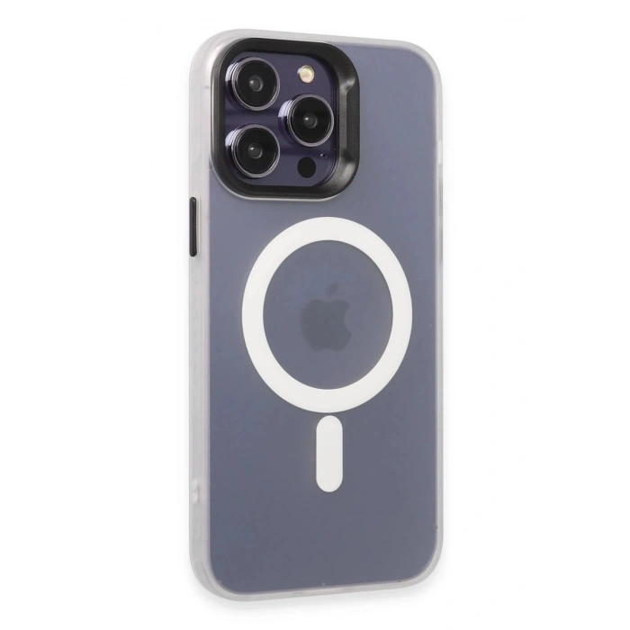 CPT90 iPhone 15 Pro Max Kılıf Mateks Magsafe Kapak - Beyaz