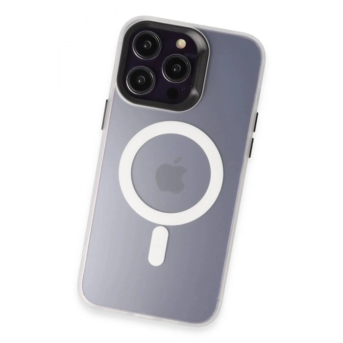 CPT90 iPhone 15 Pro Max Kılıf Mateks Magsafe Kapak - Beyaz