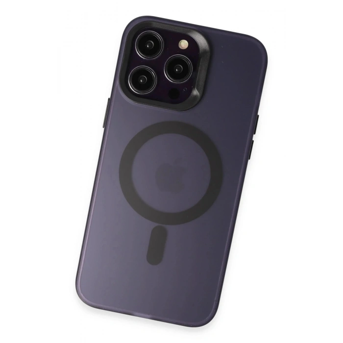 CPT90 iPhone 15 Pro Max Kılıf Mateks Magsafe Kapak - Derin Mor