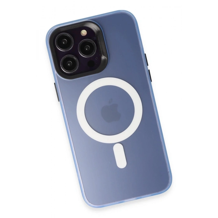 CPT90 iPhone 15 Pro Max Kılıf Mateks Magsafe Kapak - Sierra Blue