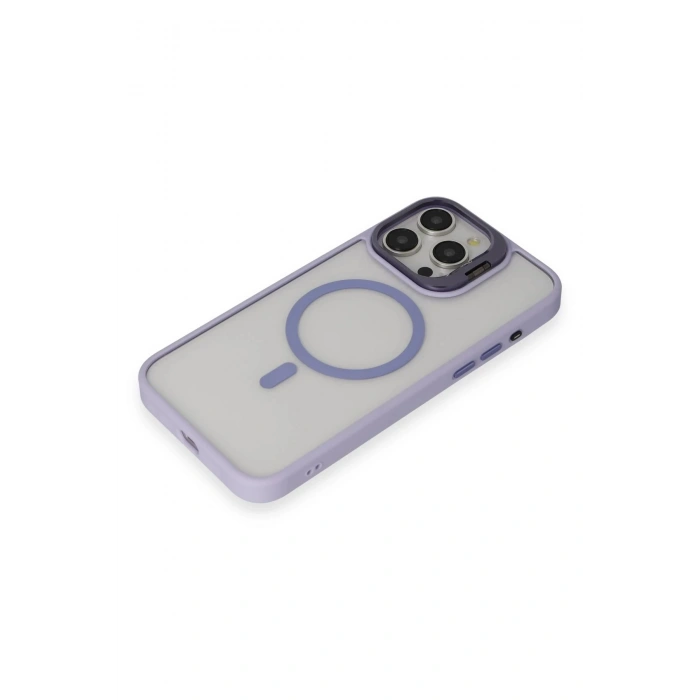CPT90 iPhone 15 Pro Max Kılıf Roblox Lens Magsafe Standlı Kapak - Lila