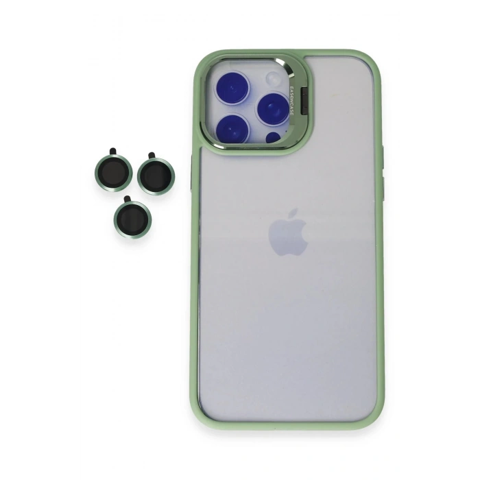 CPT90 iPhone 15 Pro Max Kılıf Roblox Lens Standlı Kapak - Yeşil
