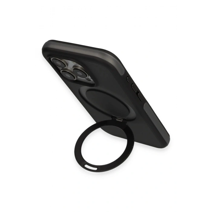 CPT90 iPhone 15 Pro Max Zorda Airbag Magsafe Standlı Kapak - Siyah
