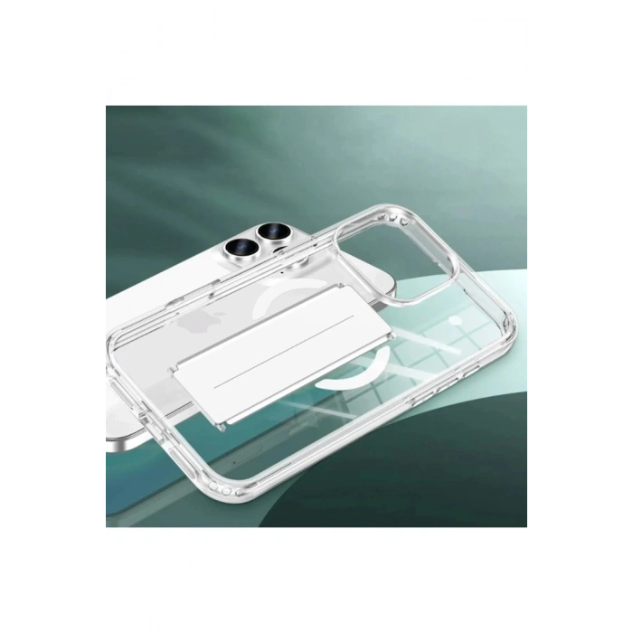 CPT90 iPhone 16 Kılıf Alfa Magsafe Standlı Kapak - Siyah