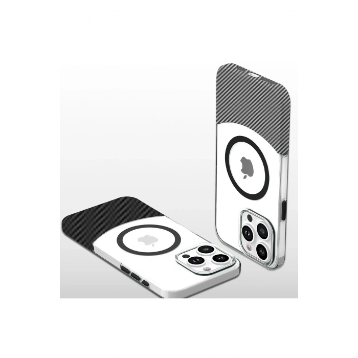 CPT90 iPhone 16 Plus Carbon Puzzle Magsafe Kapak - Açık Mavi