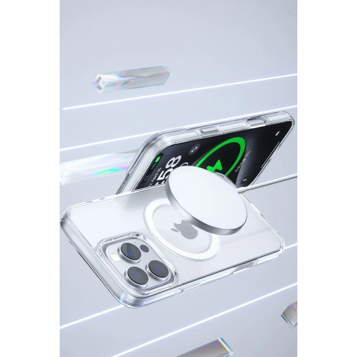 CPT90 iPhone 16 Pro Gleam PC Sert Magsafe Kılıf - Siyah