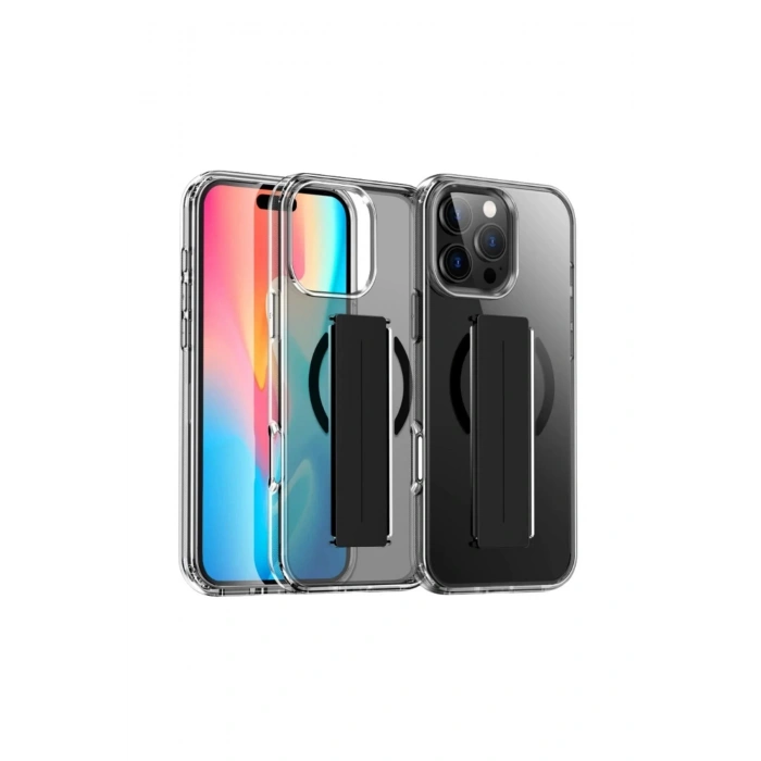 CPT90 iPhone 16 Pro Kılıf Alfa Magsafe Standlı Kapak - Siyah