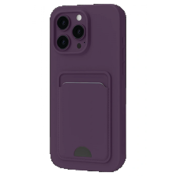 CPT90 iPhone 16 Pro Max Kılıf Kelvin Kartvizitli Silikon - Derin Mor