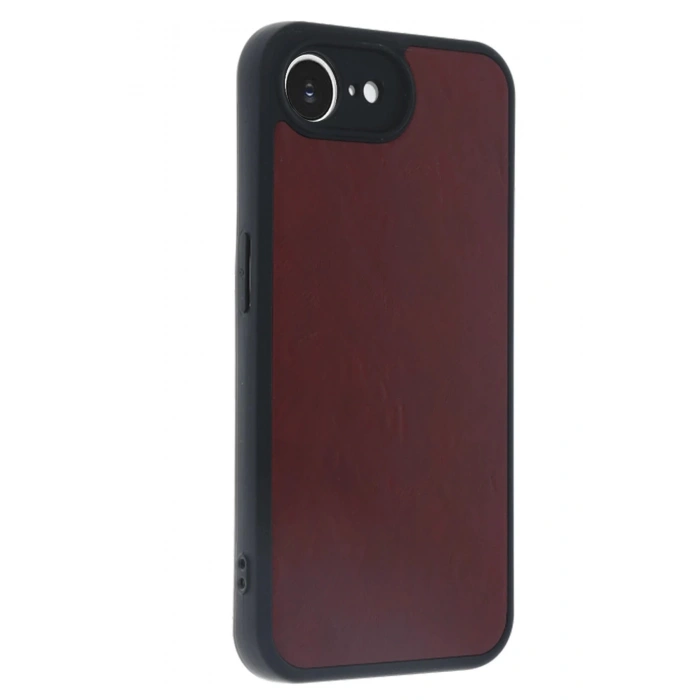 CPT90 iPhone 16E Kılıf Aras Deri Kapak - Bordo