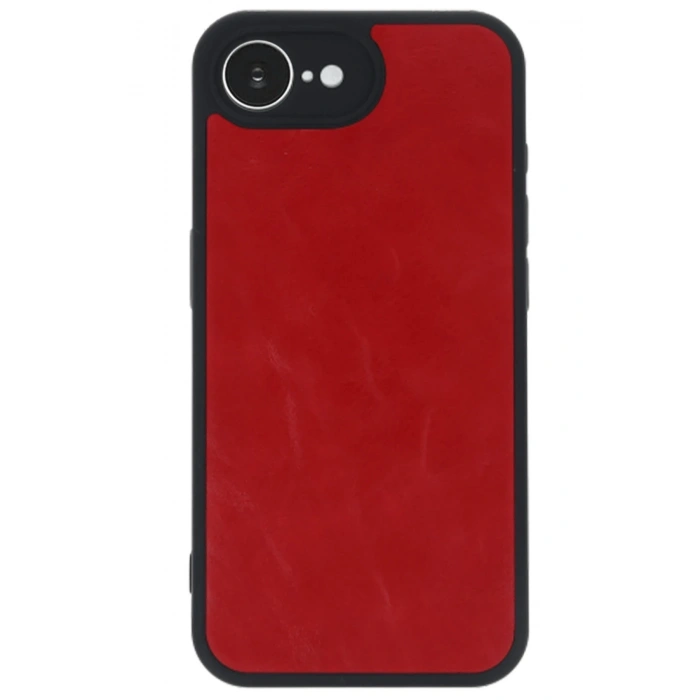 CPT90 iPhone 16E Kılıf Aras Deri Kapak - Kırmızı