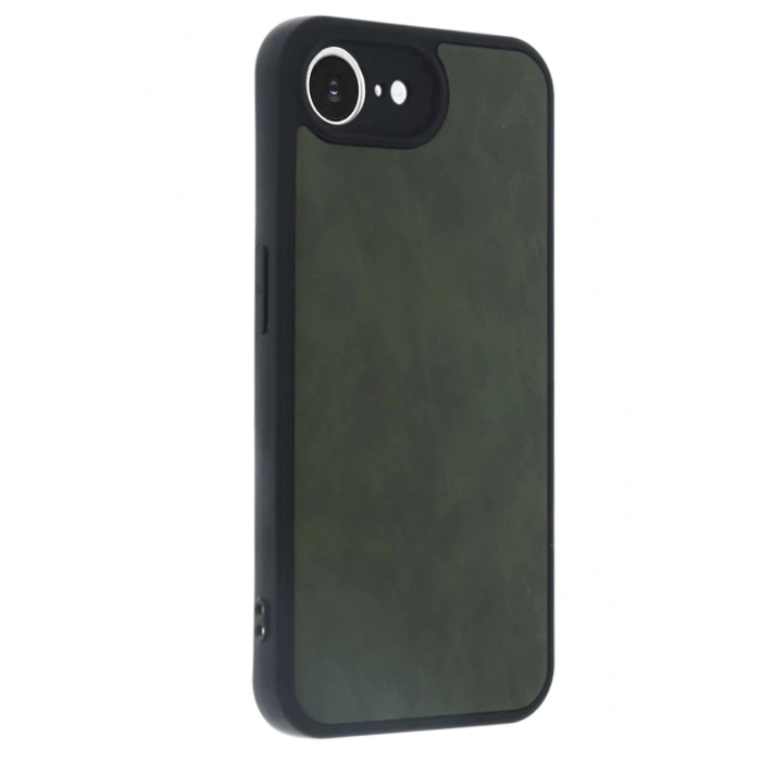 CPT90 iPhone 16E Kılıf Aras Deri Kapak - Koyu Yeşil