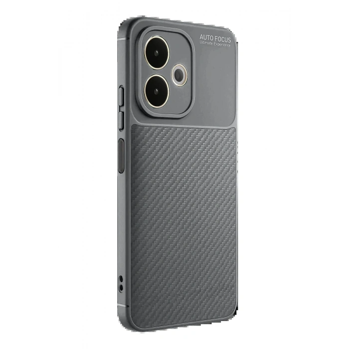 CPT90 Oppo A5 Pro 4G Kılıf Auto Focus Karbon Kapak - Gri