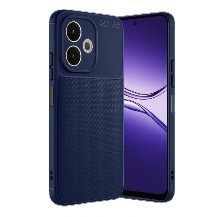 CPT90 Oppo A5 Pro 4G Kılıf Auto Focus Karbon Kapak - Lacivert