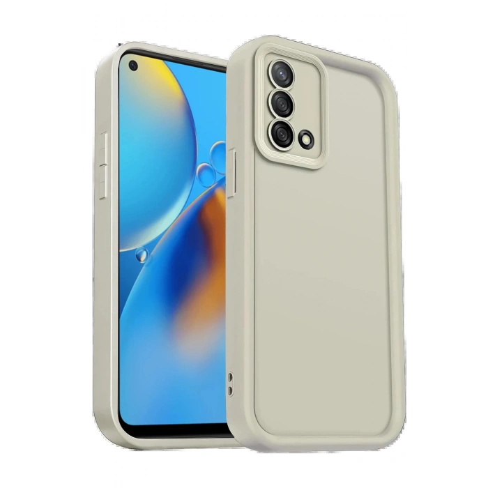 CPT90 Oppo A74 4G Kılıf Viera Silikon - Krem