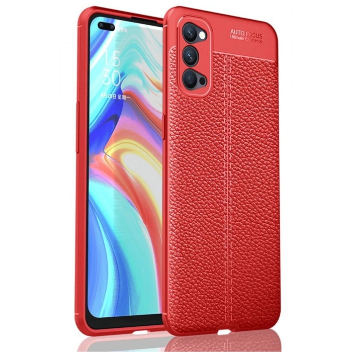 CPT90 Oppo Reno 4 Pro Kılıf Auto Focus Kapak - Kırmızı
