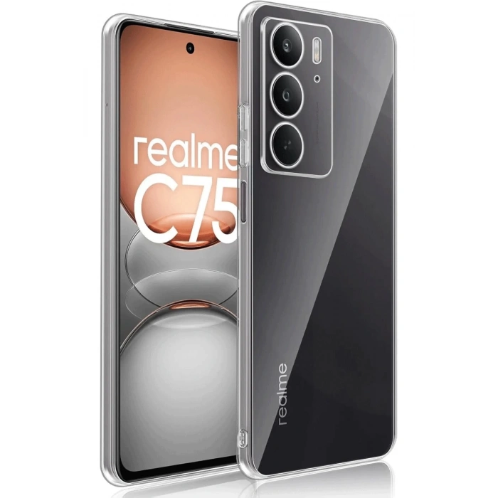 CPT90 Realme C75 Kılıf Lüx Şeffaf Silikon