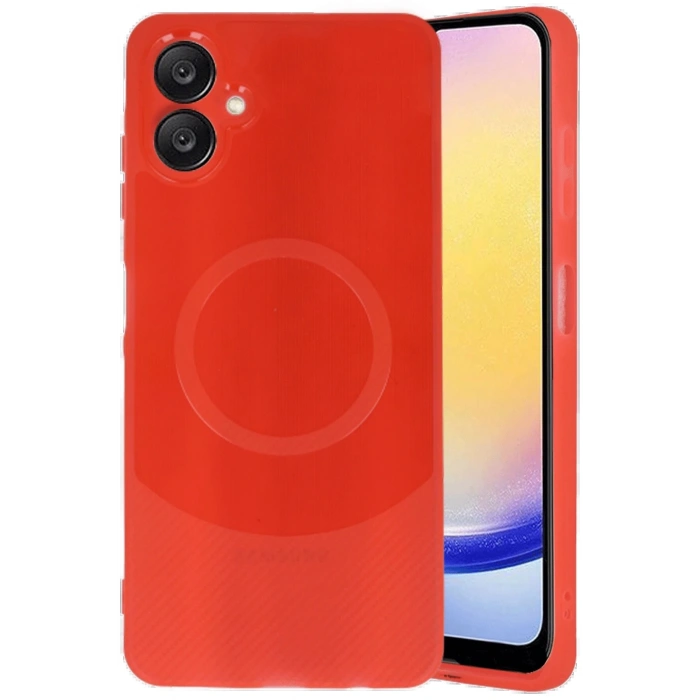 CPT90 Samsung A06 Kılıf Maya Karbon Kapak - Kırmızı