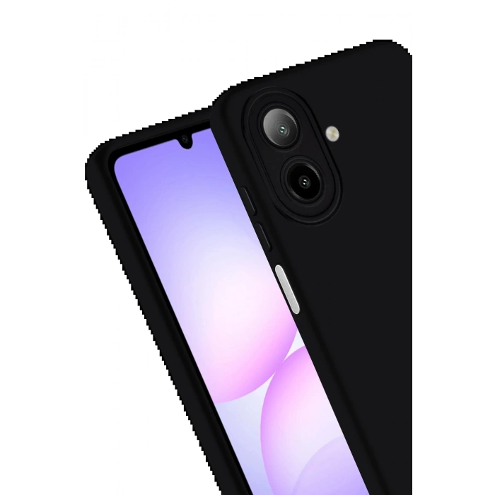 CPT90 Samsung Galaxy A07 Nano içi Kadife Silikon - Siyah