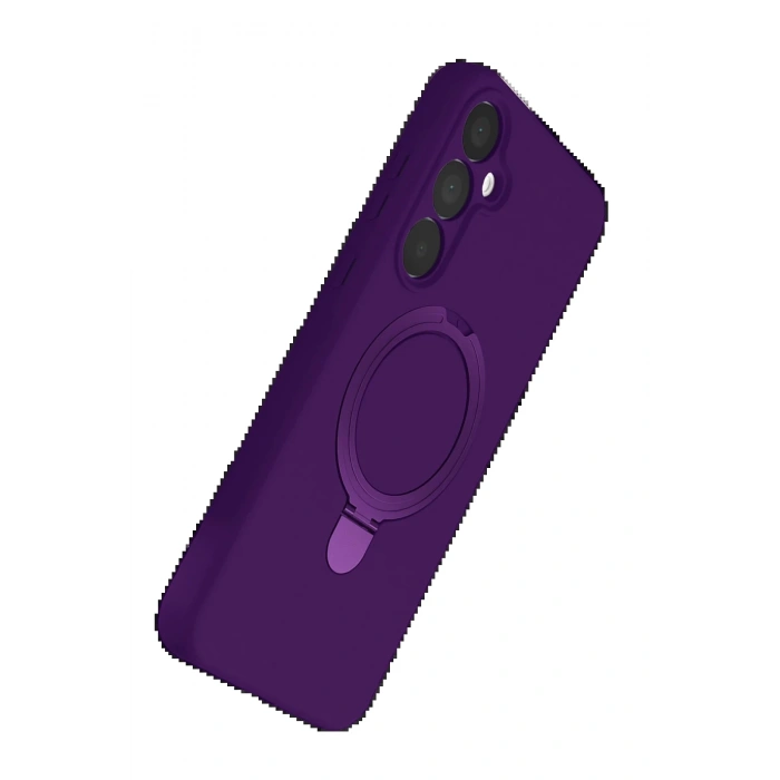 CPT90 Samsung Galaxy A15 4G Regal Magsafe Standlı Kapak - Derin Mor